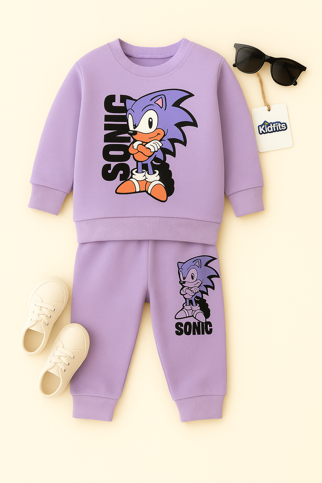 Kidfits “Sonic Hero” Fleece Tracksuit (Purple)