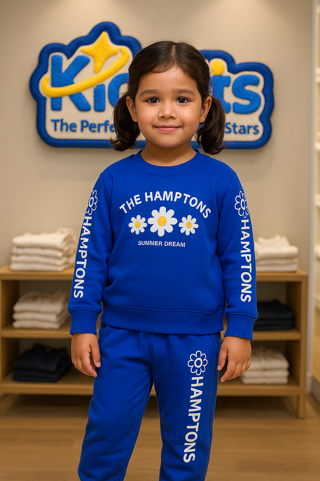 “THE HAMPTONS Blue Daisy Fleece Tracksuit”