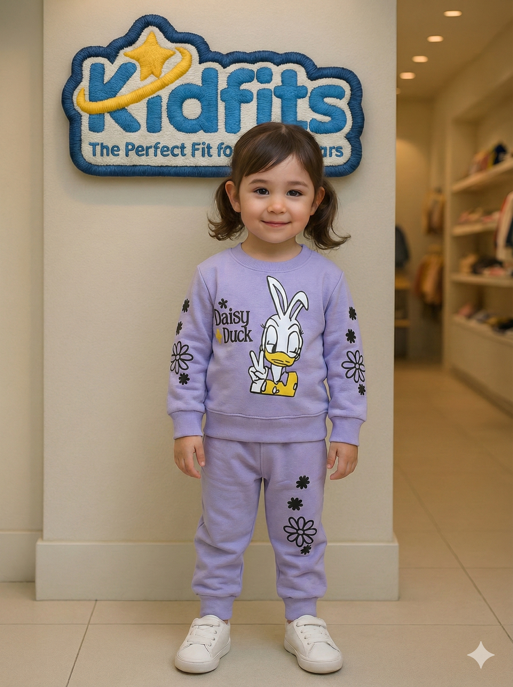 Kidfits – Winter Cozy “Daisy Duck” Lavender Tracksuit