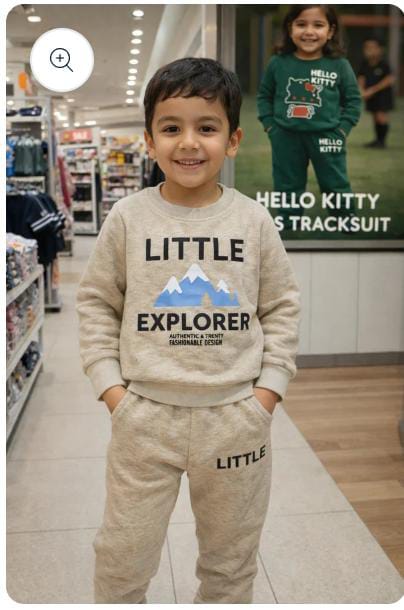Kidfits boys mountain printed fleece track suit